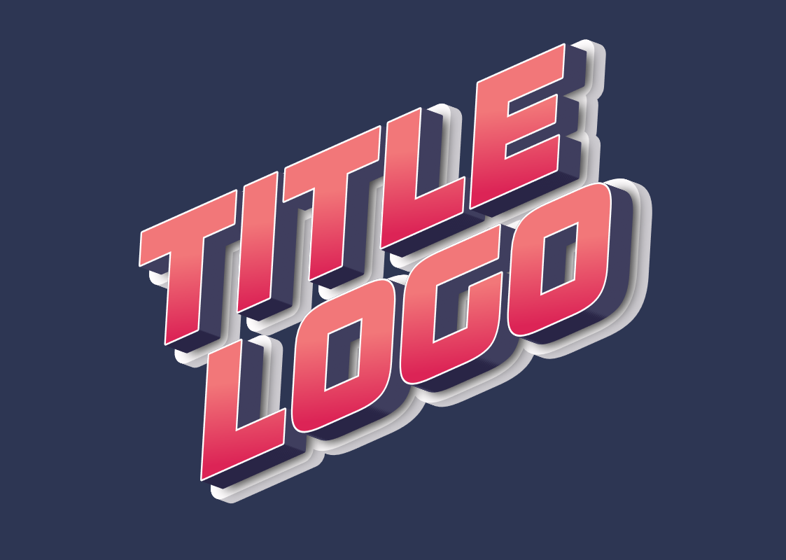 'Title Logo' - 3D Текст в Стиле 80-х!