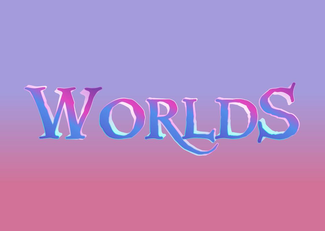 'Worlds' - Фантазийный Текст с Холодным Градиентом