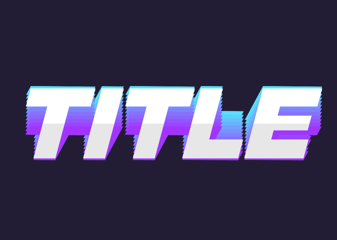 'Title' - Пиксельный Текст в Киберпанковском Стиле
