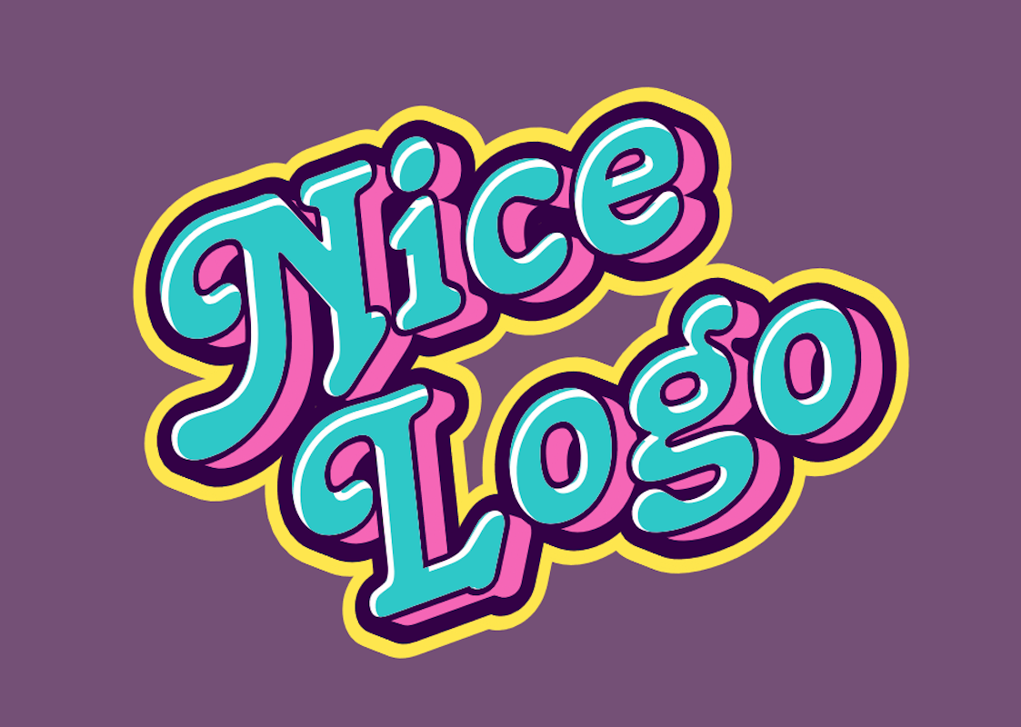 'Nice Logo' - Стильный Текст в Ретро Стиле