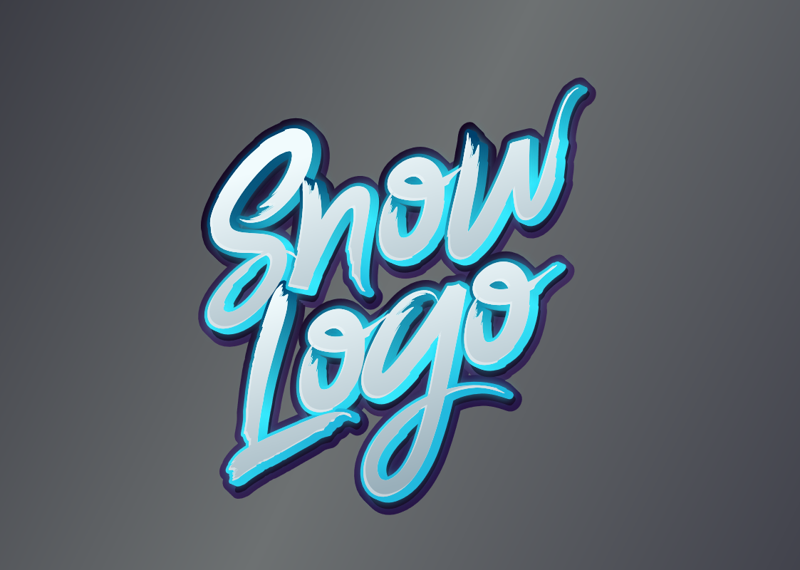 'Snow Logo' - Снежный Текст в Стиле 'Handwriting'