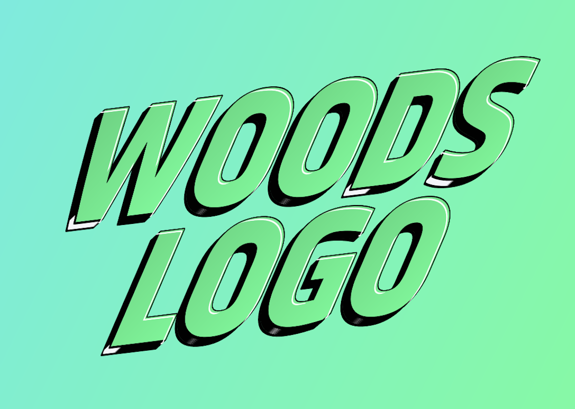 'Woods Logo' - Зеленый Текст в Стиле 'Cartoon'