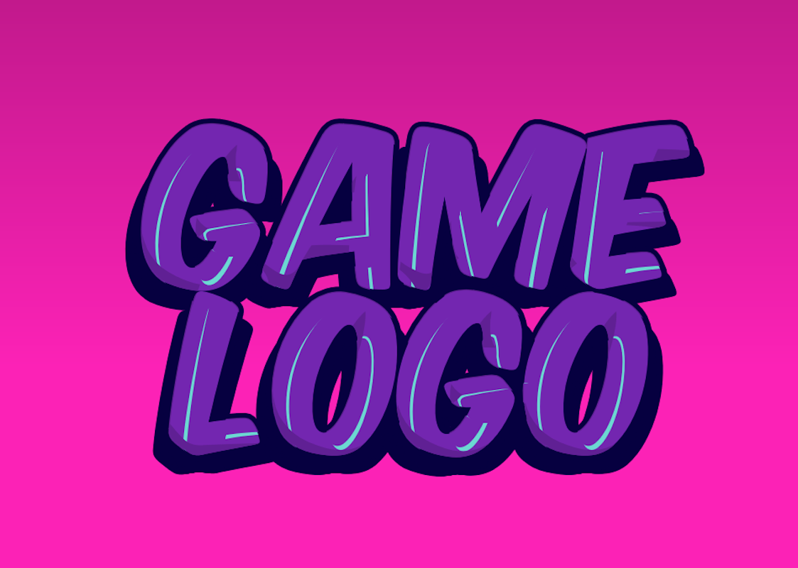 'Game Logo' - Яркий 3D Текст