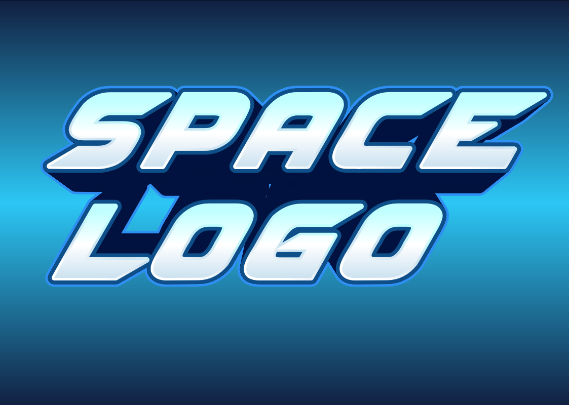 Шрифт для игрового логотипа в стиле 'космос'