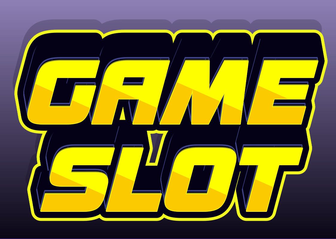 Текстовый Эффект 'Game Slot': Яркий выигрыш для вашего дизайна