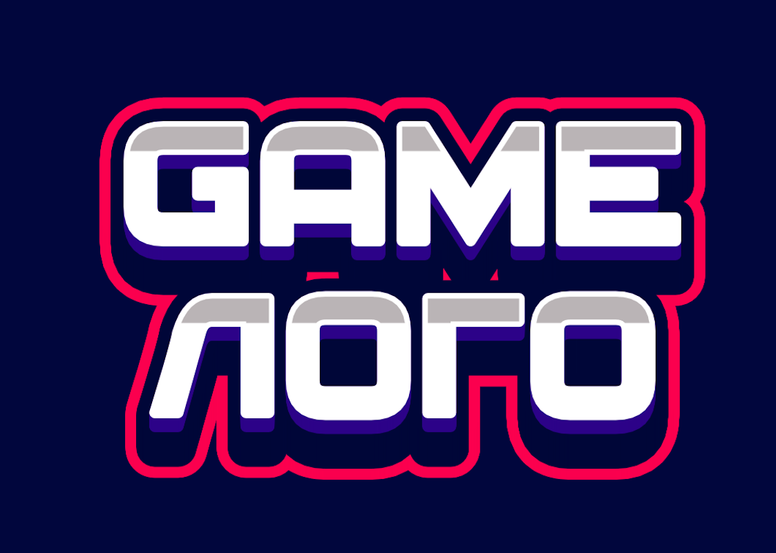 Шрифт для игрового логотипа с яркой обводкой