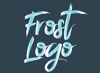 Красивый шрифтовой логотип с холодным стилем