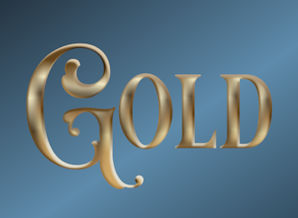 Красивая надпись - Золотой шрифт для вашего логотипа