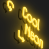 Сделать 3D светящееся неоновое текстовое лого красивым шрифтом