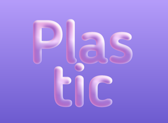 Красивая пластиковая надпись - текст в виде пластика