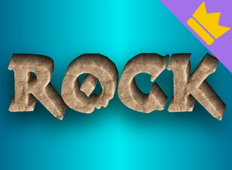 Красивый каменный шрифт кириллица - Rock Stone Fonts логотип.