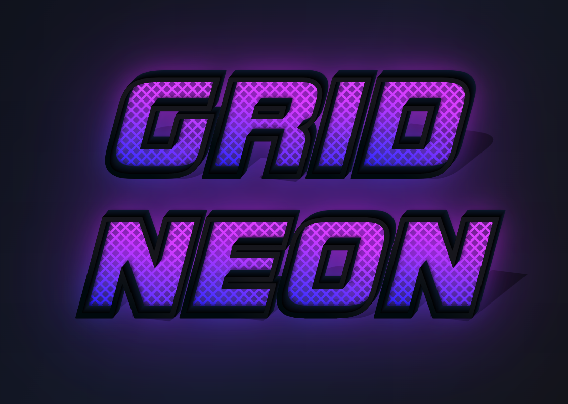 GRID NEON: Футуристичный Текст с Эффектом Неона